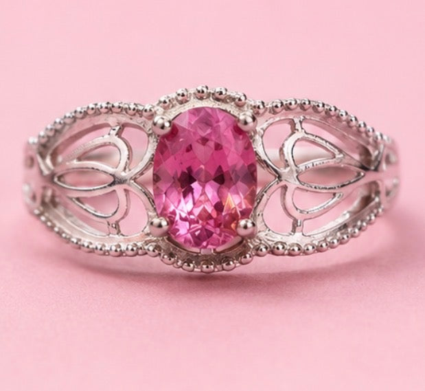 Blushing Belle Filigree Ring - 7