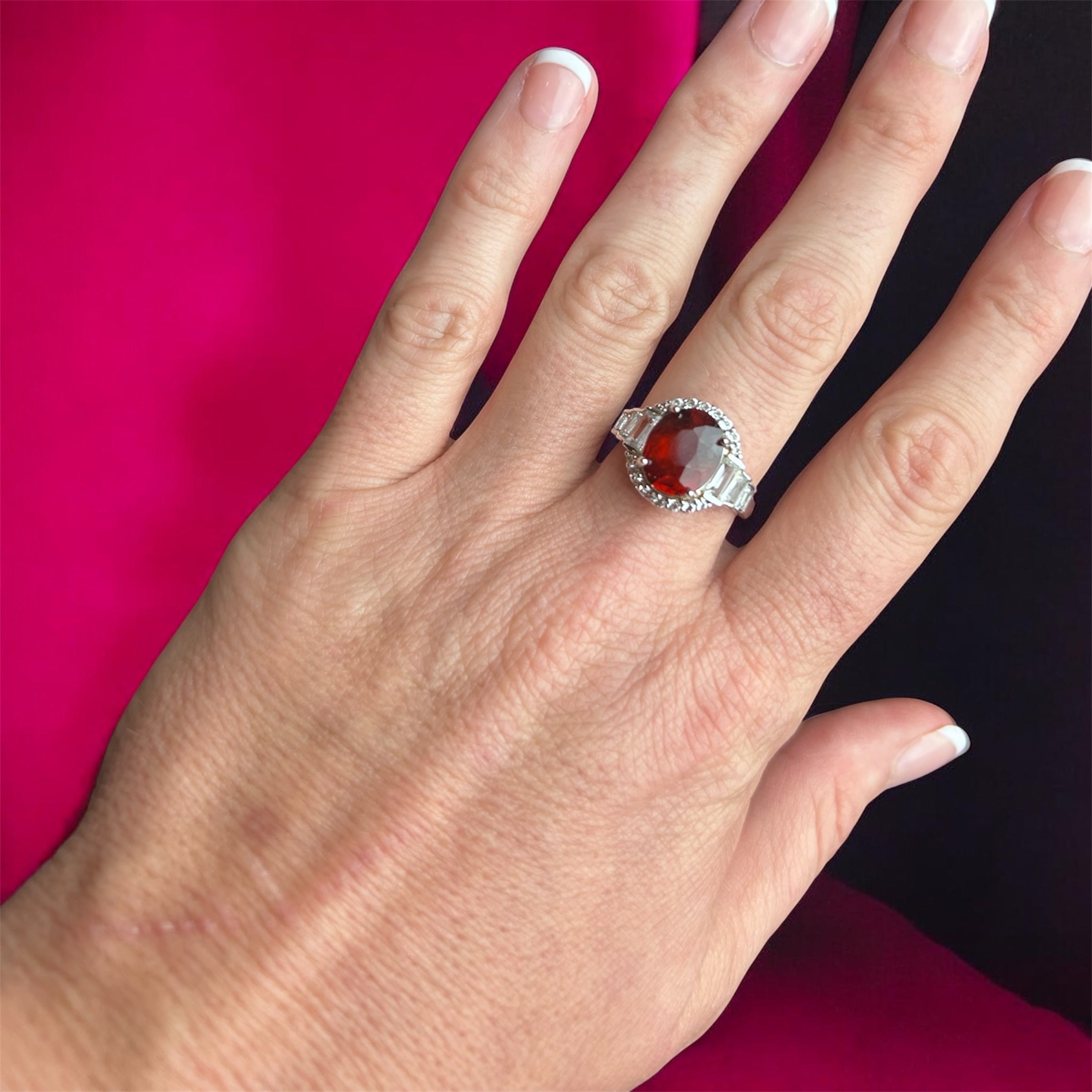 Crimson Halo Ring size 8